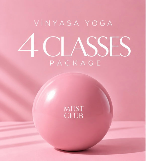 VINYASA YOGA PACK (4) TOTAL $95 (TRAER TOALLA Y MEDIAS)