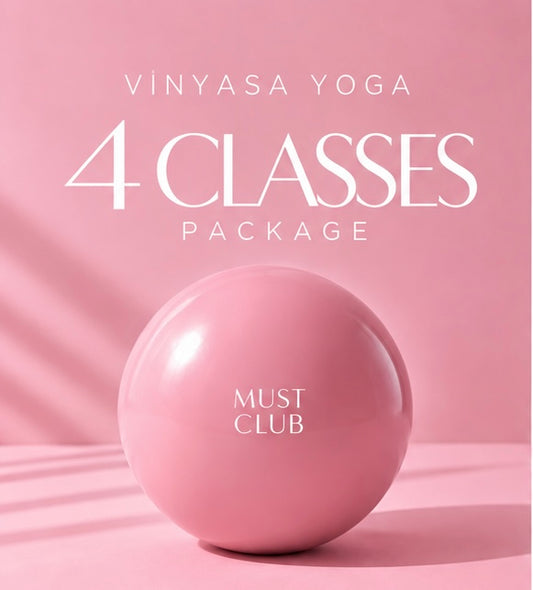 VINYASA YOGA PACK (4) TOTAL $95 (TRAER TOALLA Y MEDIAS)